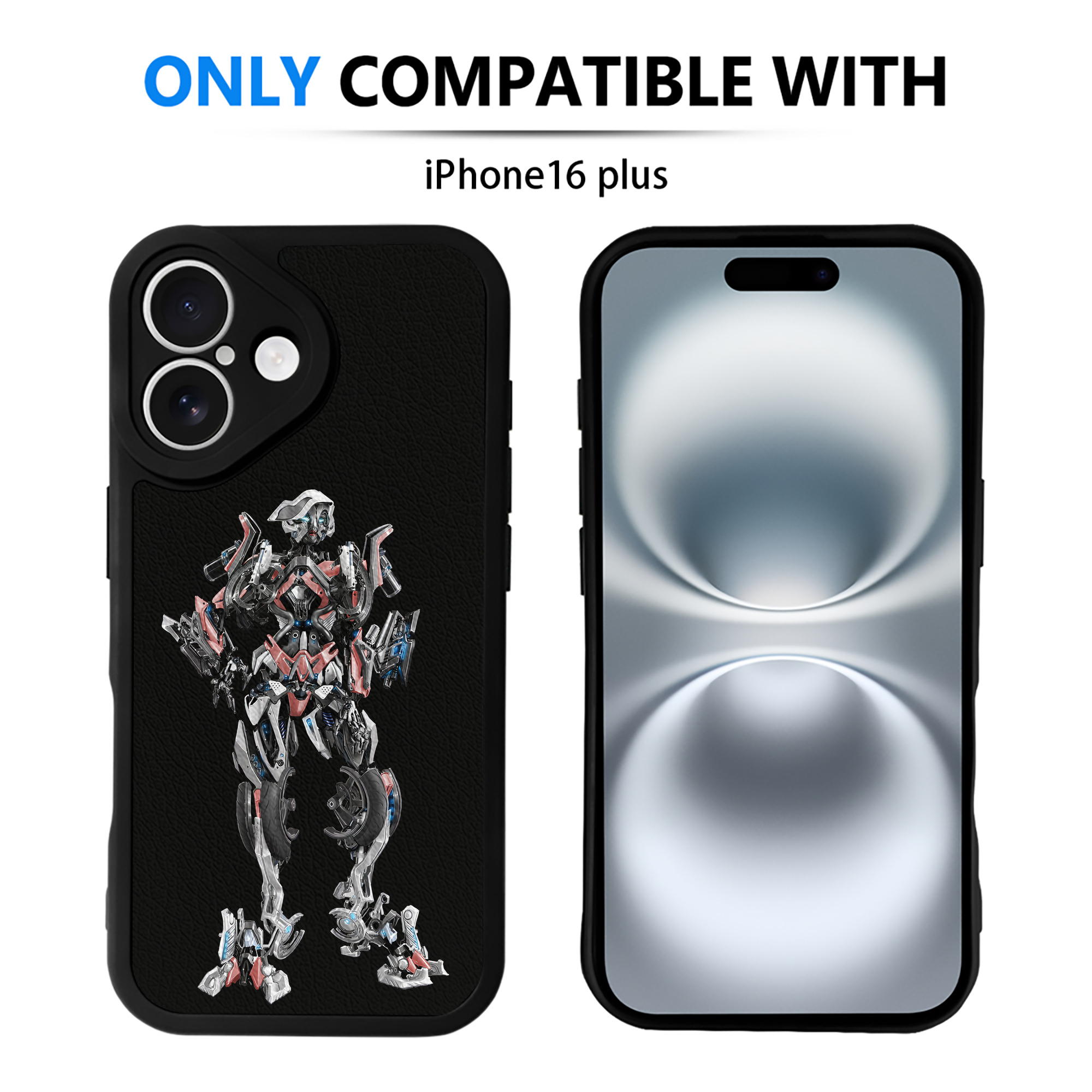 （画像用） Transformers トランスフォーマー 【iPhone 16シリーズ対応】シリコンスマホケース（レザー調） 材質：シリコン